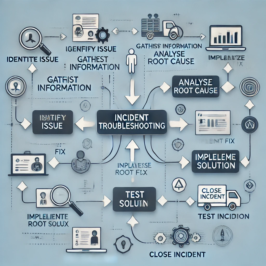 Incident troubleshooting workflow diagram